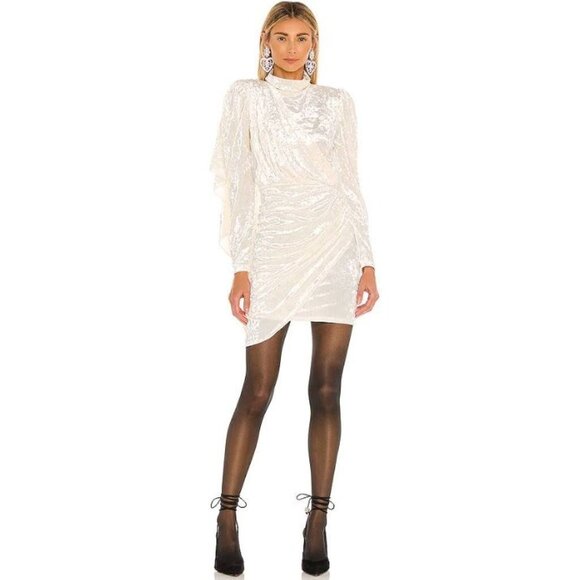 Ronny Kobo Adalee Dress Womens S Crushed Velvet Retro 80s Fairy Designer - Picture 1 of 8